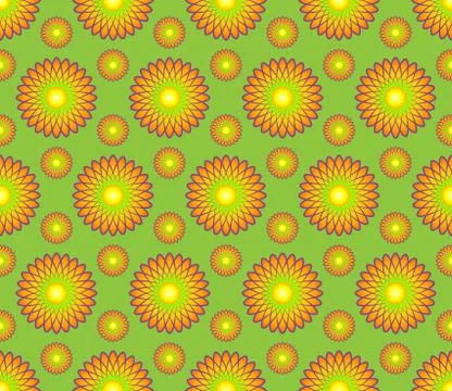 Vector abstract seamless pattern background with  flowers Stock Illustration
