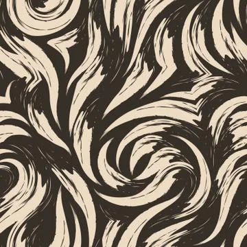 Vector abstract seamless pattern of brush strokes of beige color on a dark Illustrazione stock