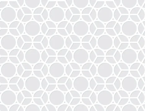 Vector abstract seamless pattern - circles and hexagons Illustrazione stock