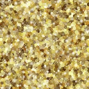 Vector abstract seamless pattern.. Circular ornament. Gold glitter shiny text 스톡 일러스트