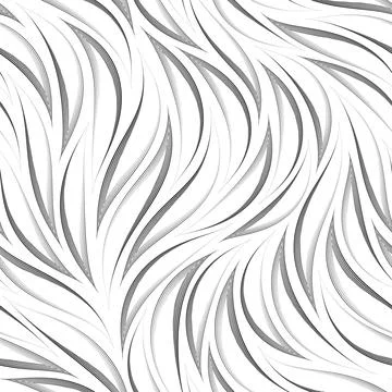 Vector abstract seamless pattern of curved thin lines. Graceful pattern of Illustrazione stock