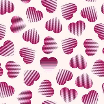 Vector abstract seamless pattern with halftone hearts. Repeatable Valentines day イラスト素材