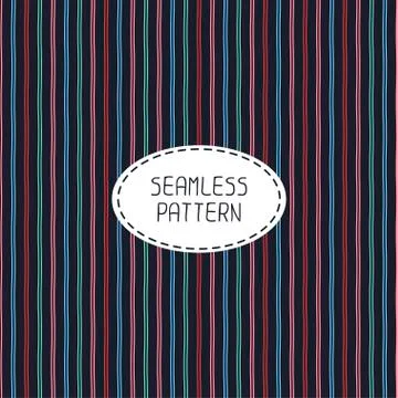 Vector abstract seamless pattern of hand drawn lines. Doodle background. Stock Illustration