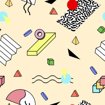 Vector abstract seamless pattern. 库存插图