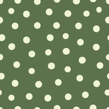 Vector abstract seamless pattern with polka dot ornament made in green color Illustrazione stock