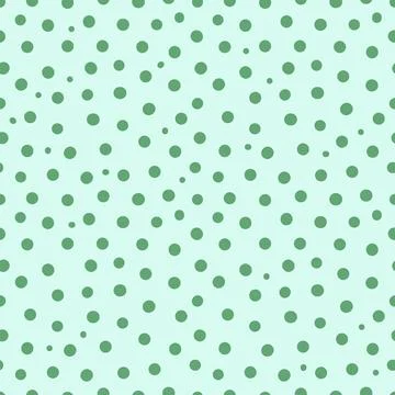 Vector abstract seamless pattern with polka dot ornament made in green color Stock Illustration
