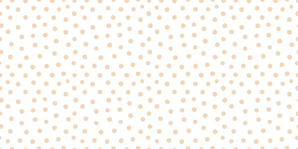 Vector abstract seamless pattern with polka dot ornament. Hand drawn fabric 스톡 일러스트