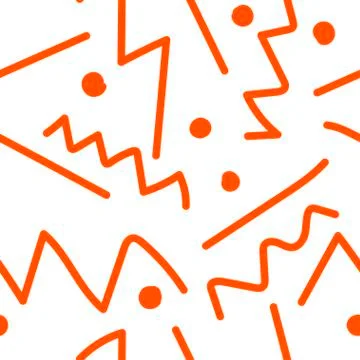 Vector abstract seamless pattern. Prints Lush Lava lines and hand drawn Stock Illustration