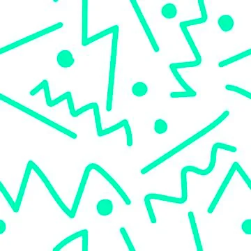 Vector abstract seamless pattern. Prints Aqua Menthe lines and hand drawn Stock Illustration