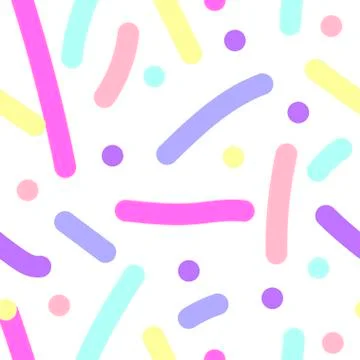 Vector abstract seamless pattern. Prints pastel colors lines and hand drawn Stock Illustration