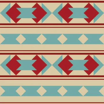 Vector abstract seamless pattern in Santa Fe design style 스톡 일러스트