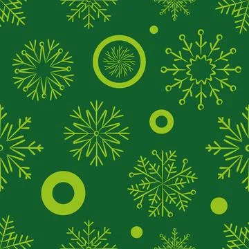 Vector abstract seamless pattern with snow flakes Illustration