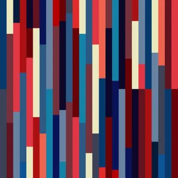 Vector abstract seamless pattern with usa color style fabric stripes. Stock Illustration