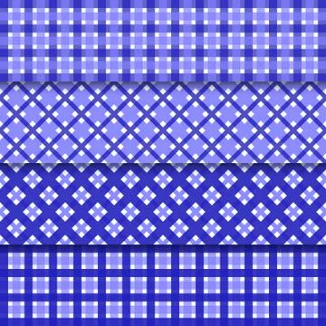 Vector abstract seamless set background with blue shapes nd shadows Stock Illustration