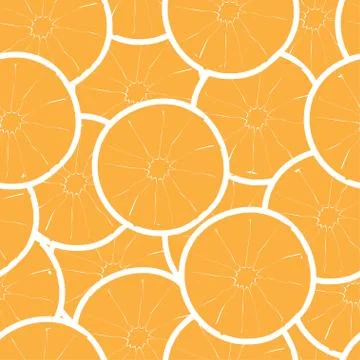 Vector abstract seamless texture with orange slices Stock Illustration