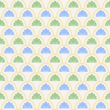 Vector abstract seamless wavy pattern with dotted geometrical fish scale layo Illustrazione stock