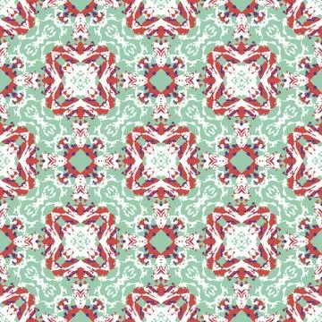 Vector abstract seamless wavy pattern. Hand drawn brush strokes illustration. Stock Illustration