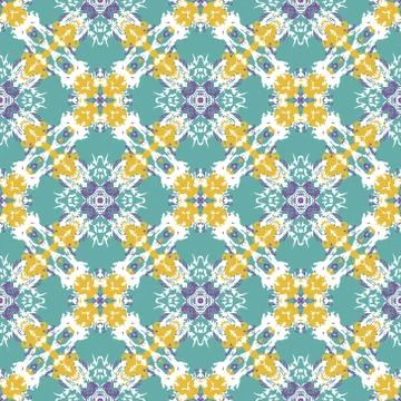 Vector abstract seamless wavy pattern. Hand drawn brush strokes illustration. Stock Illustration