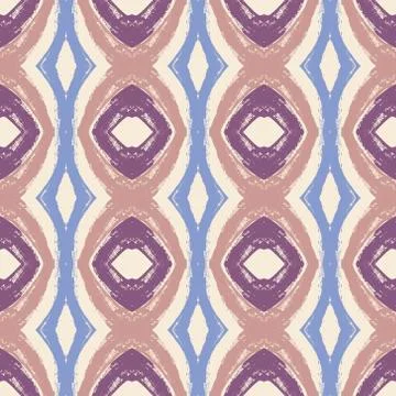 Vector abstract seamless wavy pattern. Hand drawn brush strokes illustration. Stock Illustration