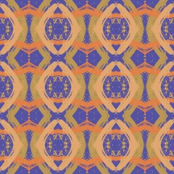 Vector abstract seamless wavy pattern. Hand drawn brush strokes illustration. Stock Illustration