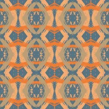 Vector abstract seamless wavy pattern. Hand drawn brush strokes illustration. Illustrazione stock