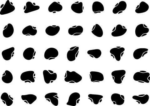 Vector Abstract Shape Collection, Geometric Shapes set - modern and retro Stock Illustration