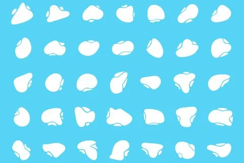 Vector Abstract Shape Collection, Geometric Shapes set - modern and retro Stock Illustration