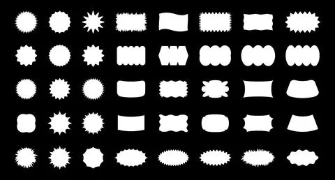 Vector Abstract Shape Collection, Geometric Shapes set - modern and retro Stock Illustration