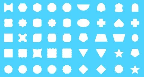 Vector Abstract Shape Collection, Geometric Shapes set - modern and retro Stock Illustration