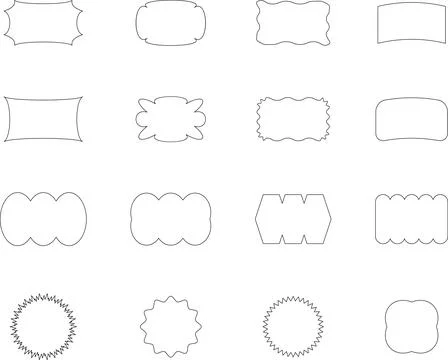 Vector Abstract Shape Collection, Geometric Shapes set primitive design elements Stock Illustration