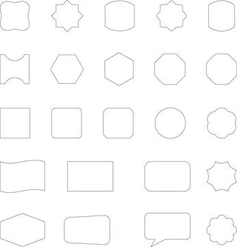 Vector Abstract Shape Collection, Geometric Shapes set primitive design elements 스톡 일러스트