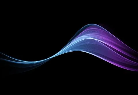 Vector Abstract shiny color blue wave design element Stock Illustration