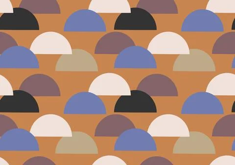 Vector abstract simple geometric seamless pattern in retro style. Vintage a.. Illustrazione stock