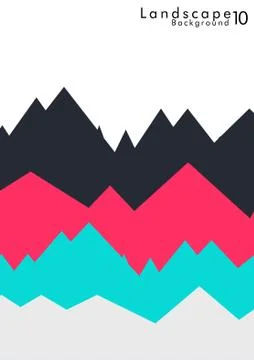 Vector Abstract Simple Landscape Background Stock Illustration
