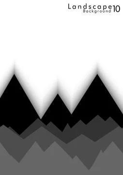 Vector Abstract Simple Landscape Background Illustrazione stock