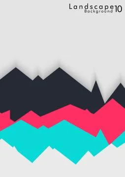 Vector Abstract Simple Landscape Background Ilustración de archivo