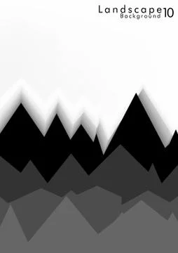 Vector Abstract Simple Landscape Background Ilustración de archivo