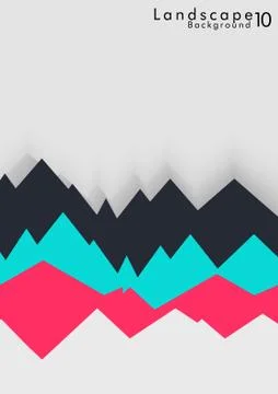 Vector Abstract Simple Landscape Background Ilustración de archivo