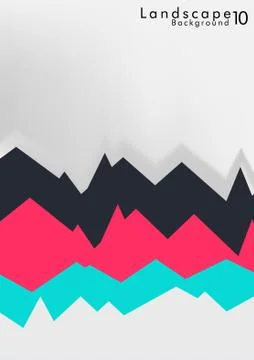 Vector Abstract Simple Landscape Background Ilustración de archivo