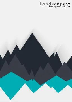 Vector Abstract Simple Landscape Background Illustrazione stock