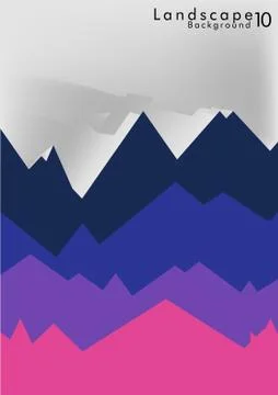Vector Abstract Simple Landscape Background Stock Illustration