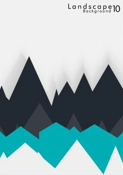 Vector Abstract Simple Landscape Background Stock Illustration