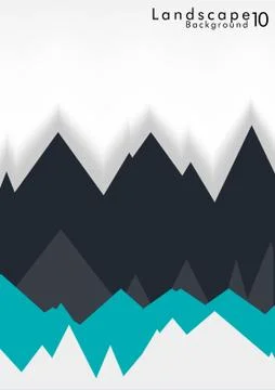 Vector Abstract Simple Landscape Background Ilustración de archivo