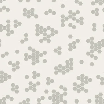 Vector abstract simple pattern with hexagon geometric shapes. Beige repeatable Stock Illustration