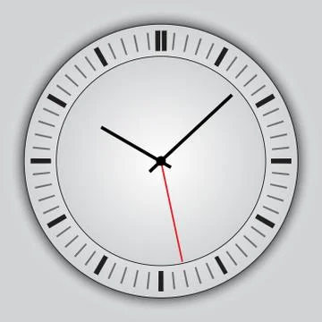 Vector abstract simple round clock Illustrazione stock