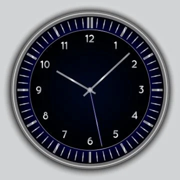 Vector abstract simple round clock Illustrazione stock