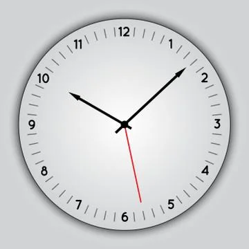 Vector abstract simple round clock Stock Illustration