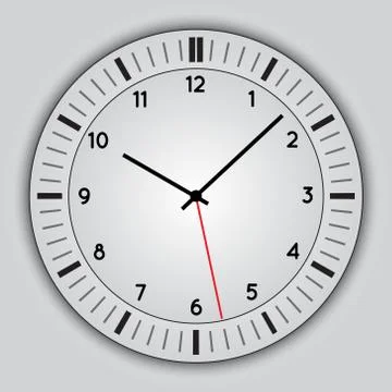Vector abstract simple round clock Stock Illustration