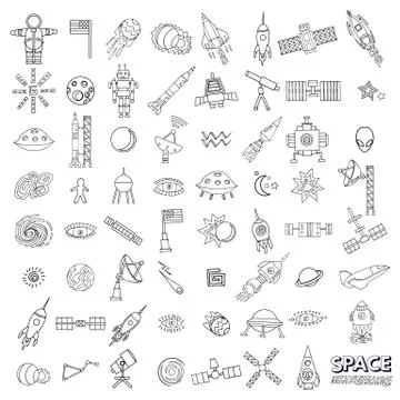 Vector abstract solar system Stock Illustration