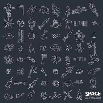 Vector abstract solar system Stock Illustration